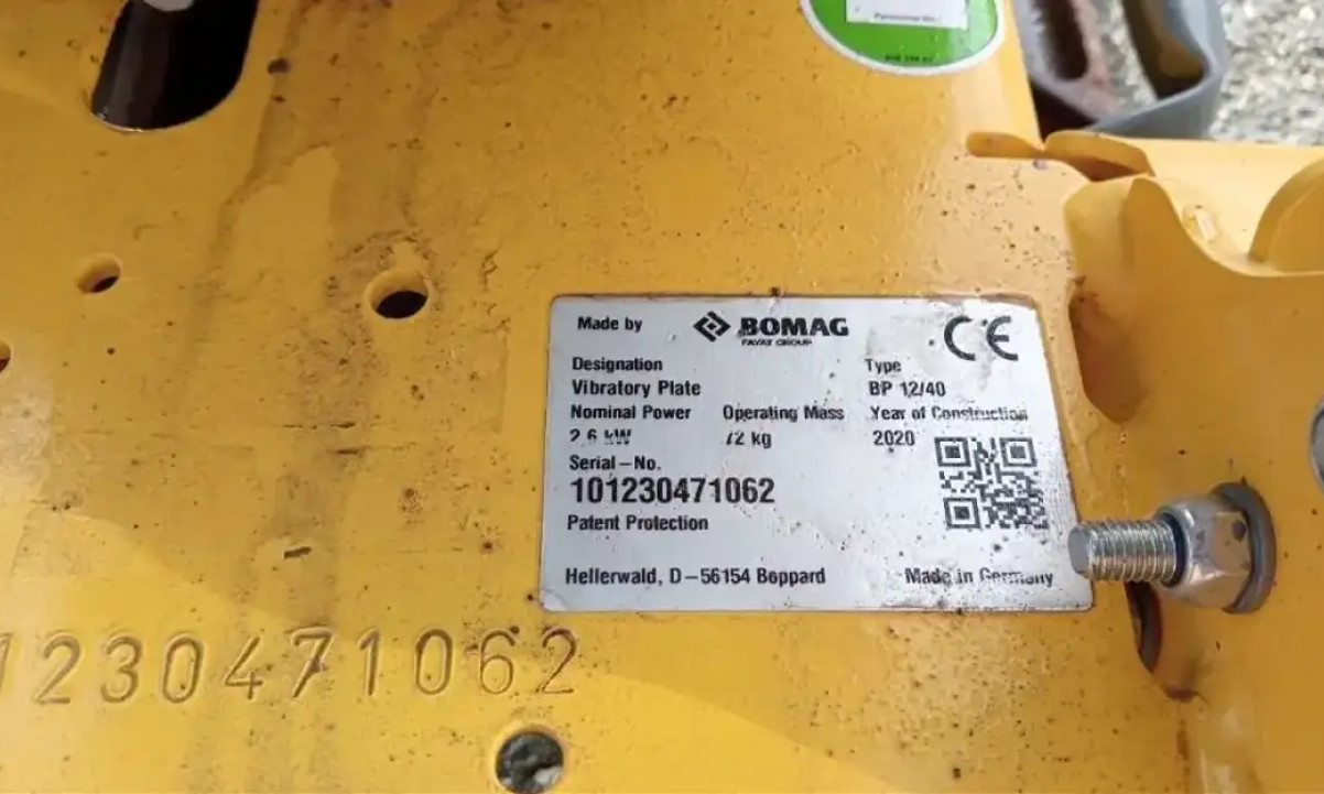 Bomag BP 12/40 very good condition