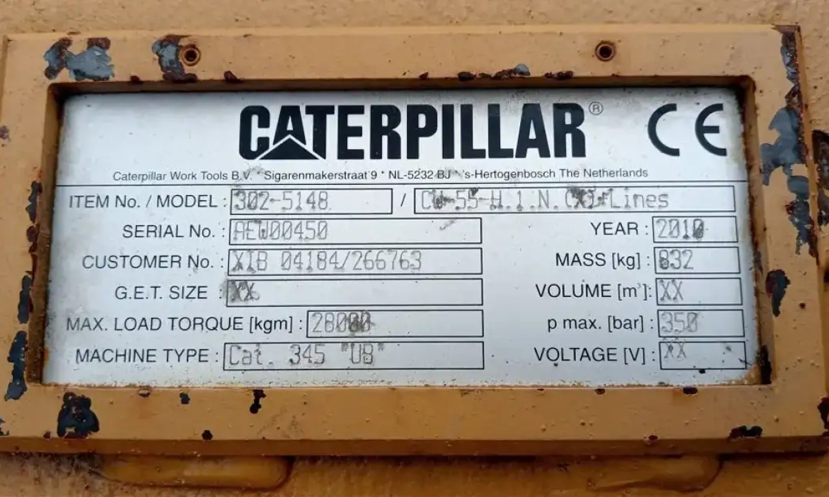 Caterpillar UB and VB linkage CW55 coupler 345 349 350 352 374 UNUSED